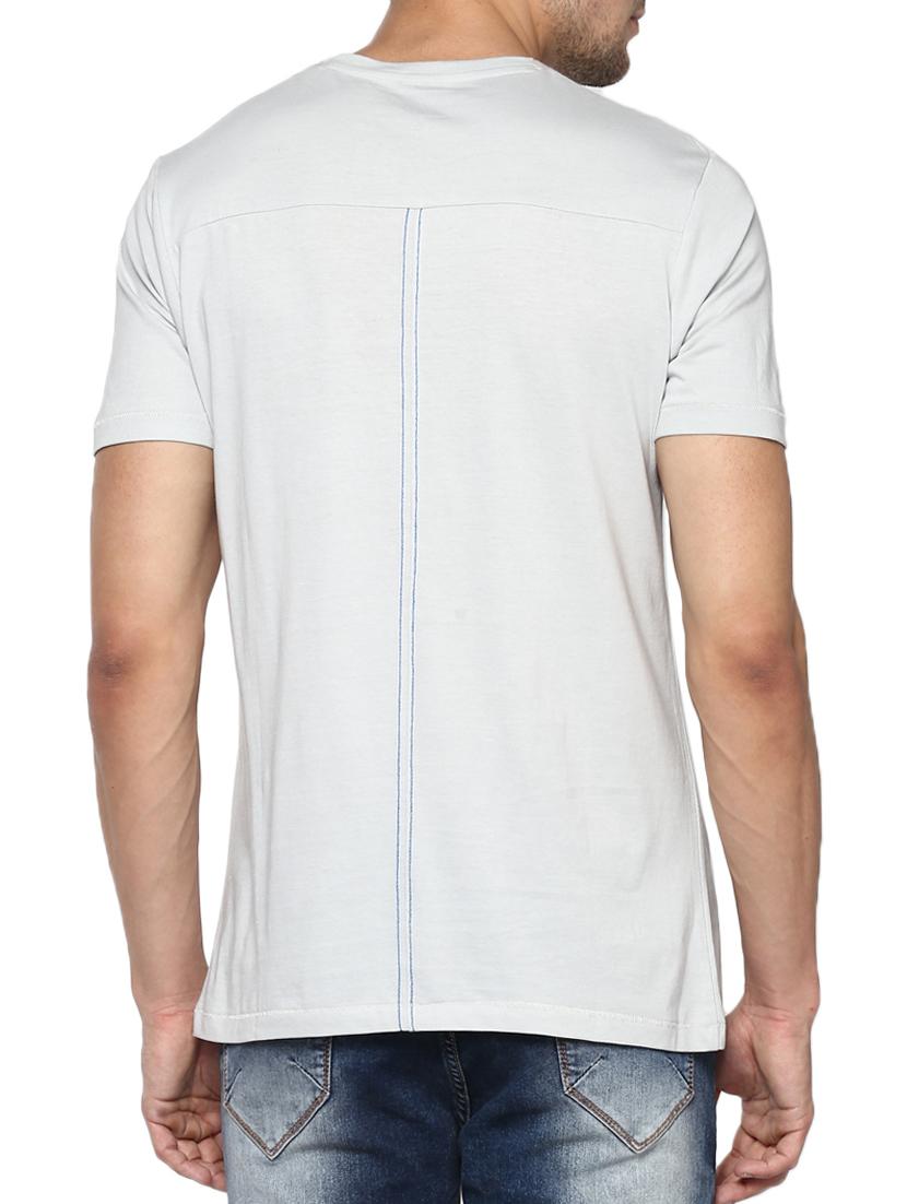 grey cotton front print tshirt - 15000944 - Standard Image - 2