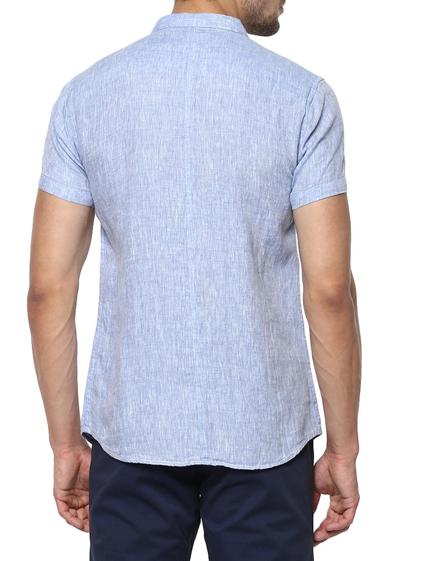 blue cotton casual shirt - 15000999 - Standard Image - 2