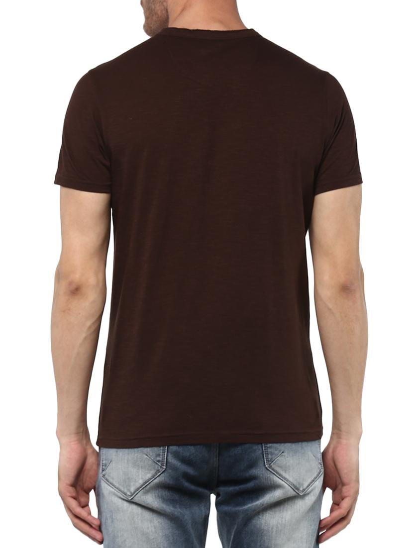 brown cotton pocket t-shirt - 15001004 - Standard Image - 2