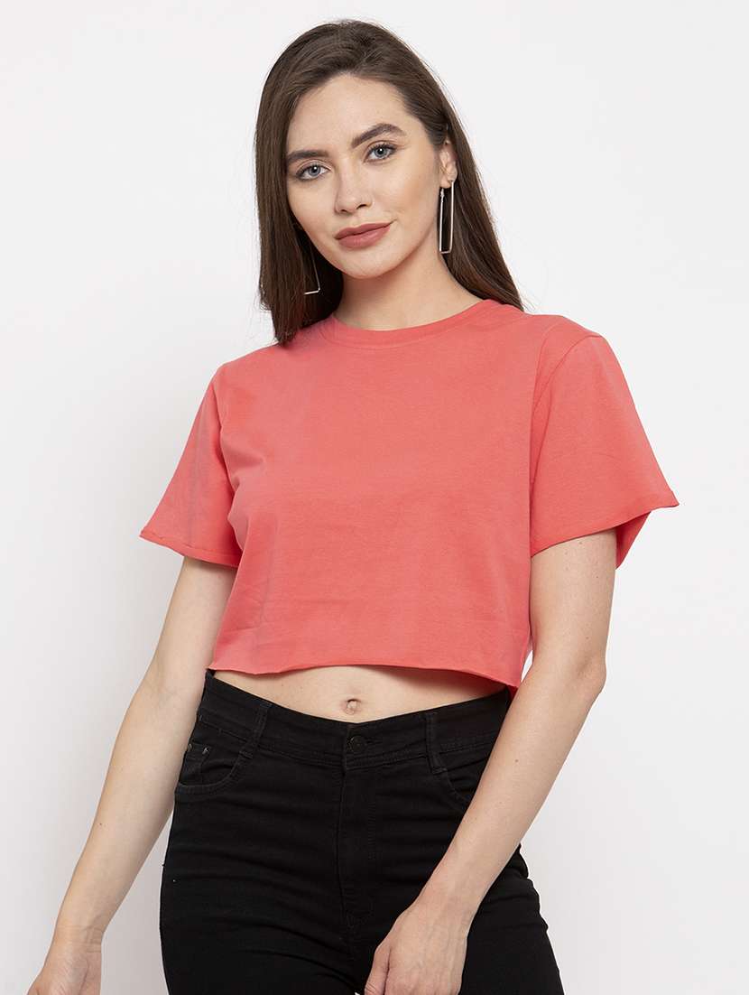 women's plain crew neck t-shirt