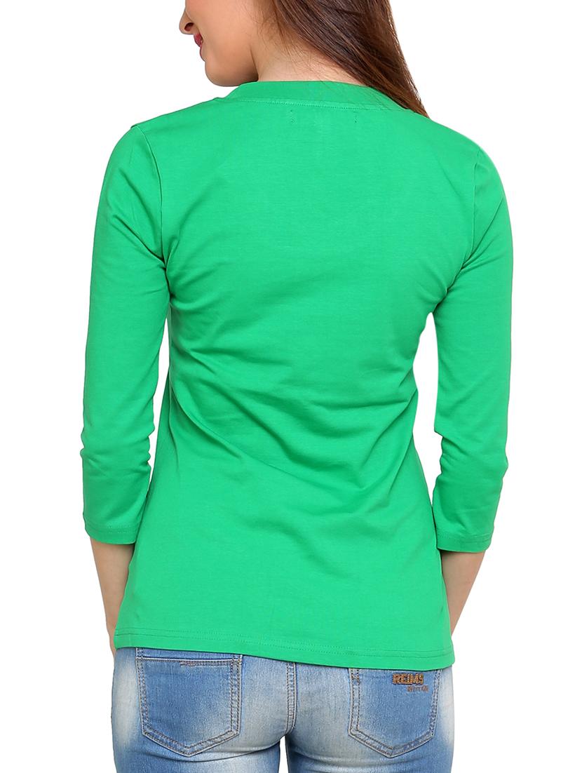 women's plain round neck t-shirt - 15006123 - Standard Image - 2