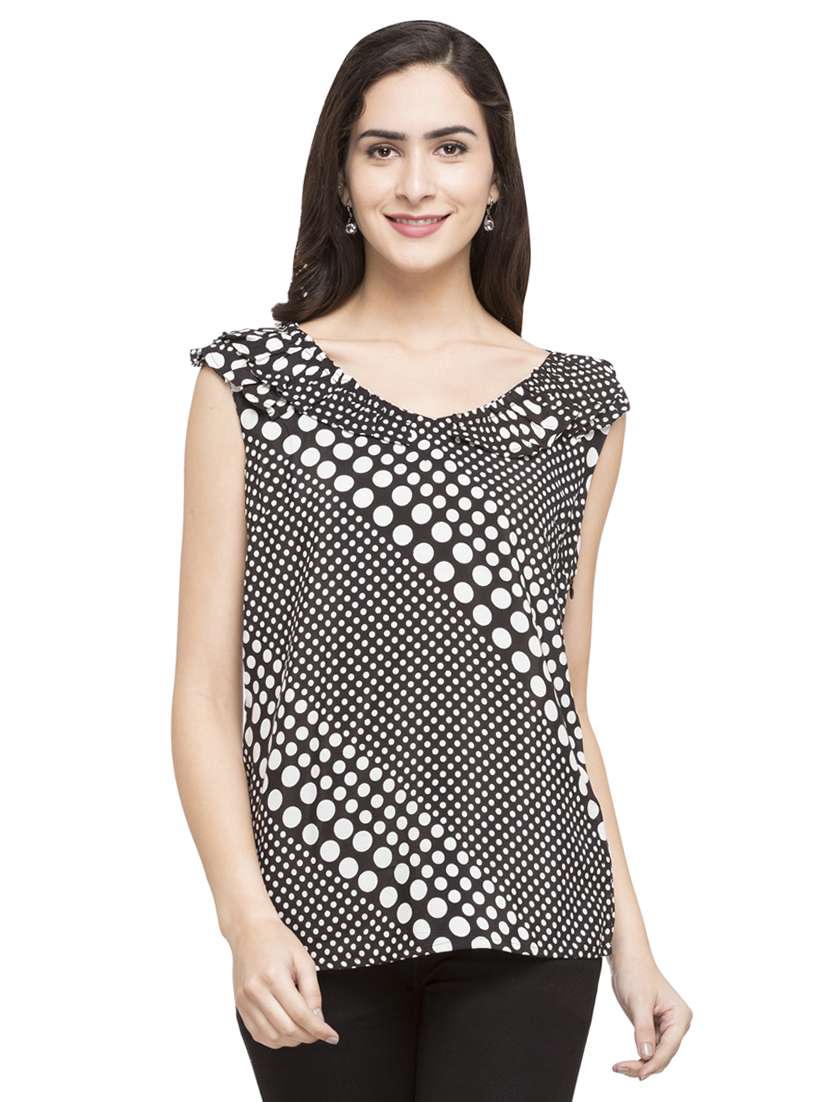 women's straight v neck top - 15014946 -  Zoom Image - 0