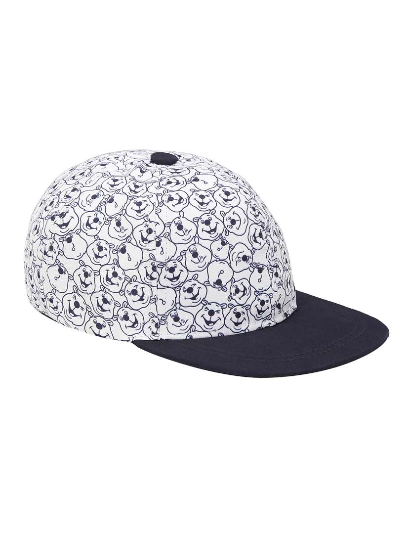 navy blue cotton blend cap
