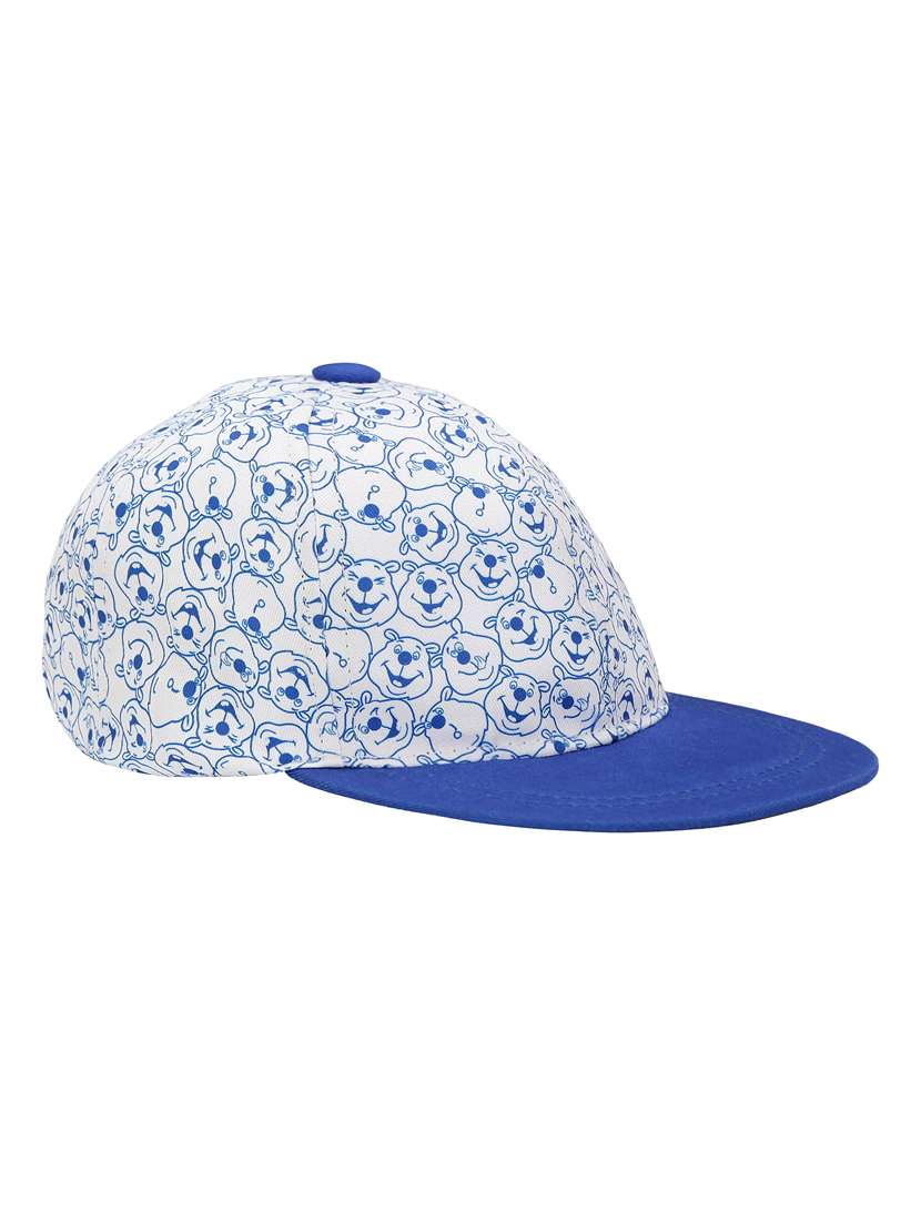 blue cotton blend cap
