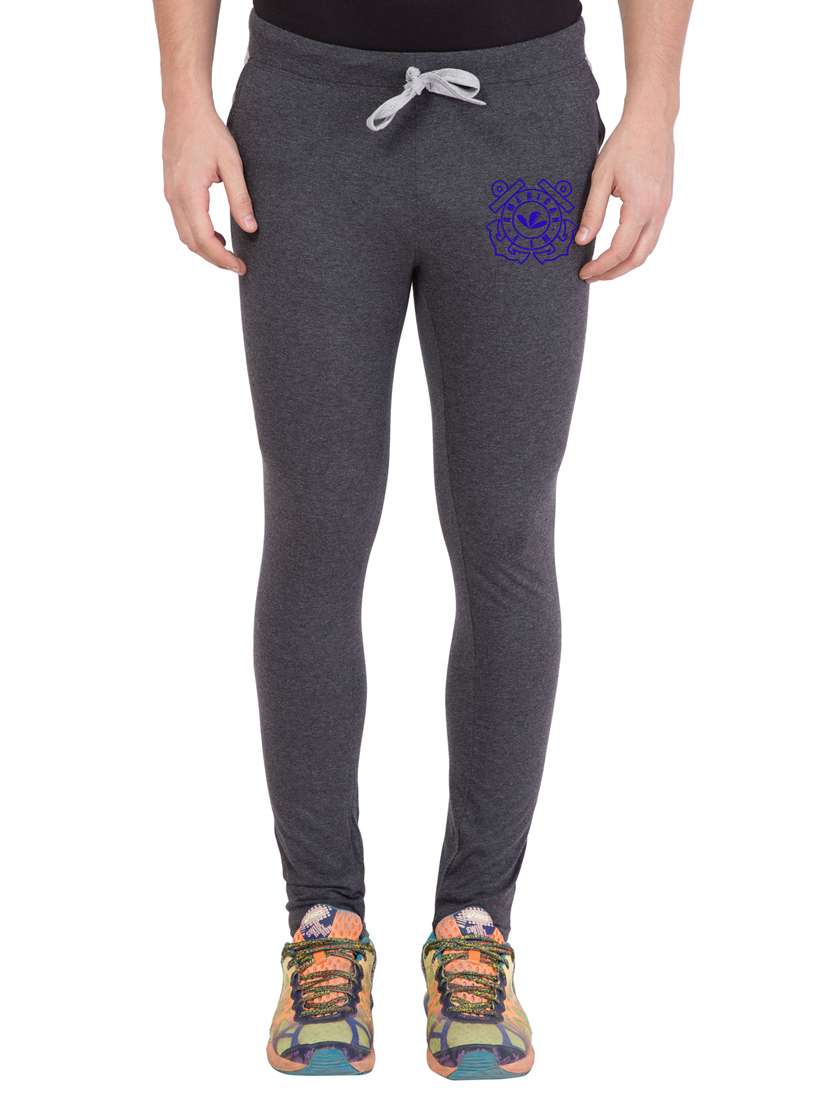 grey cotton full length track pant