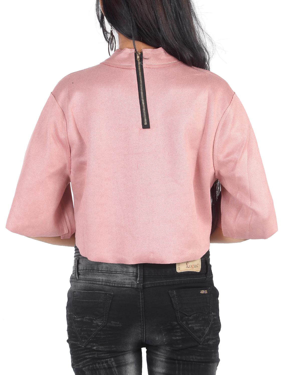 women's crop mock neck top - 15020562 - Standard Image - 2