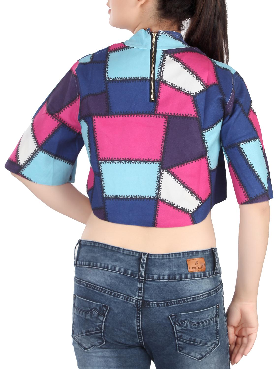 women's crop turtle neck top - 15020570 - Standard Image - 2