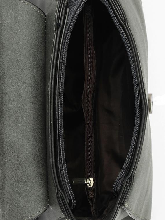grey leatherette regular sling bag - 15021650 - Standard Image - 2
