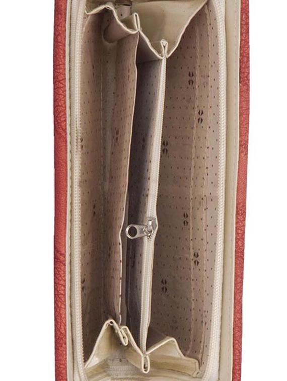 orange leatherette (pu) minaudiere clutch - 15021857 - Standard Image - 2