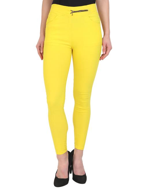 yellow cotton jeggings - 15027536 - Standard Image - 0