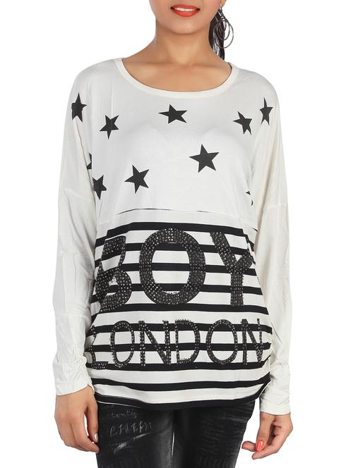 women's striped round neck t-shirt - 15032135 - Standard Image - 0