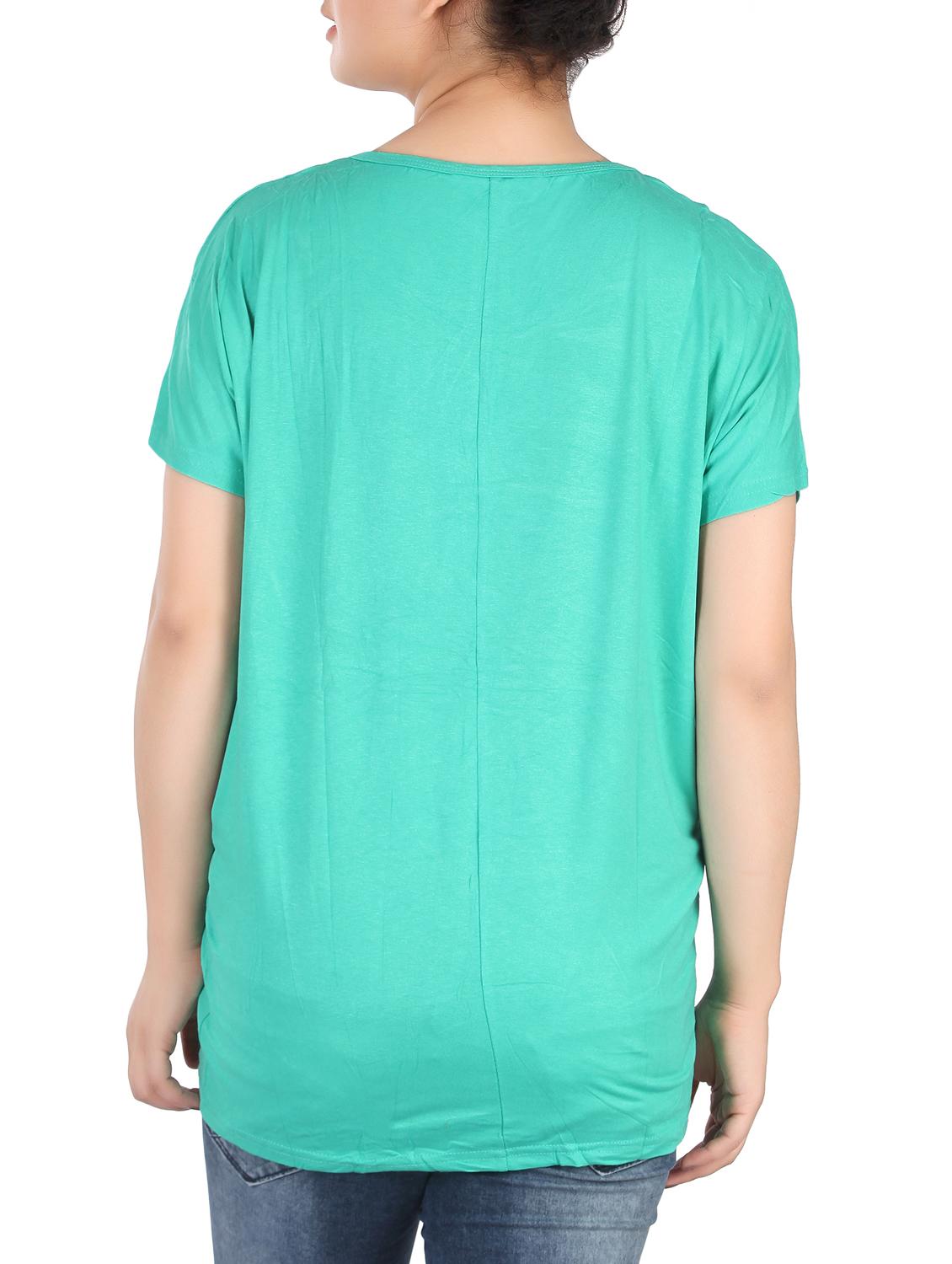 women's front print round neck t-shirt - 15032156 - Standard Image - 2