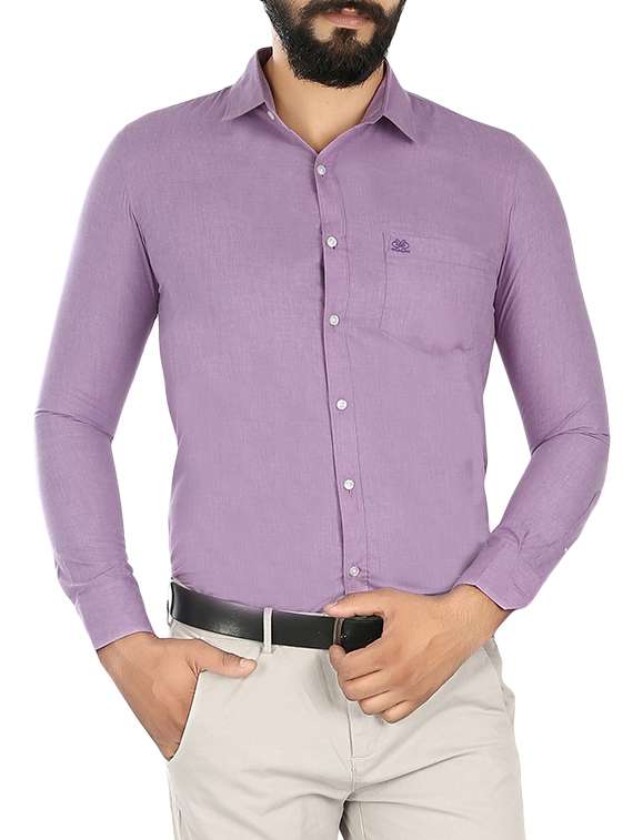 purple cotton formal shirt