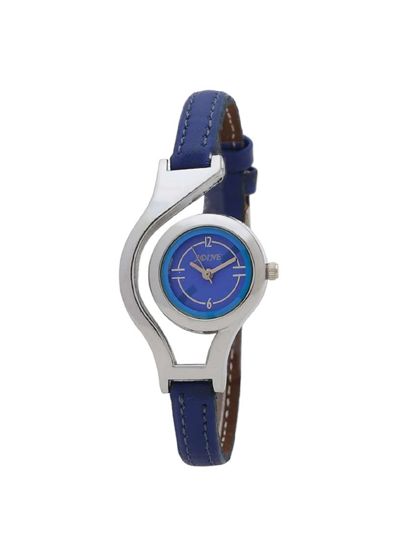 adine blue dail analog watch for women