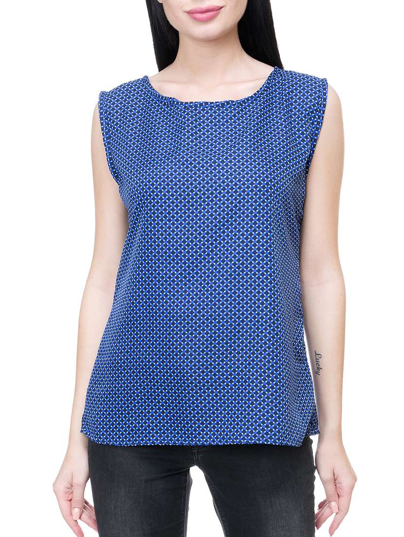 women's straight round neck top