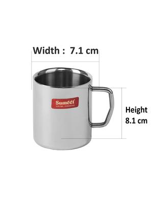 Stainless Steel Double Wall Tea And Coffee Mug Set Of 4pcs 210 Stainless Steel Double Wall Tea And Coffee Mug Set Of 4pcs 210 Ml Each