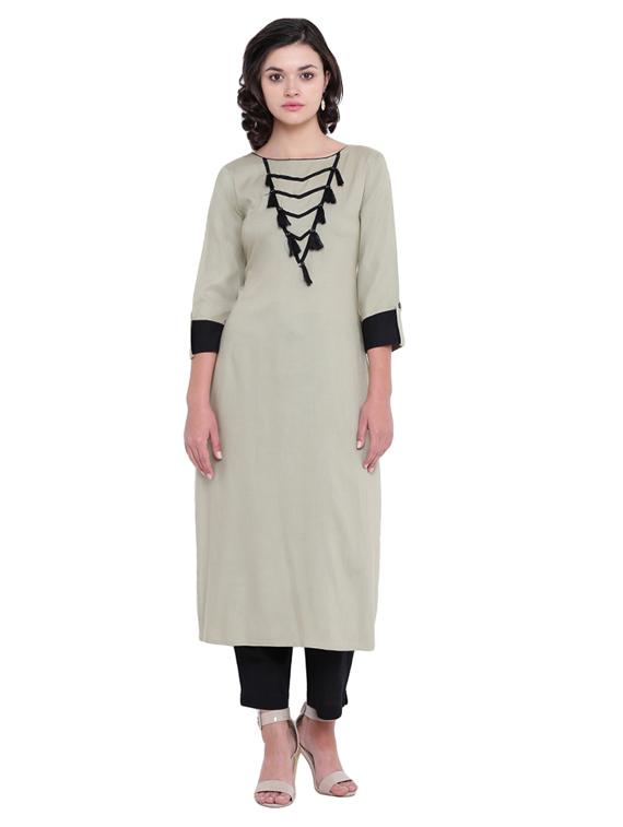women's straight kurta - 15040147 -  Zoom Image - 0