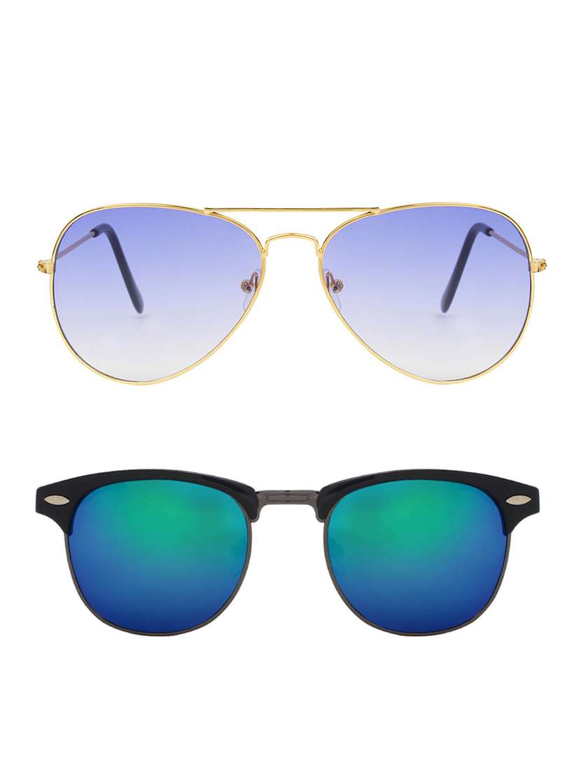 zyaden combo of two sunglasses aviator & clubmaster-combo-2183
