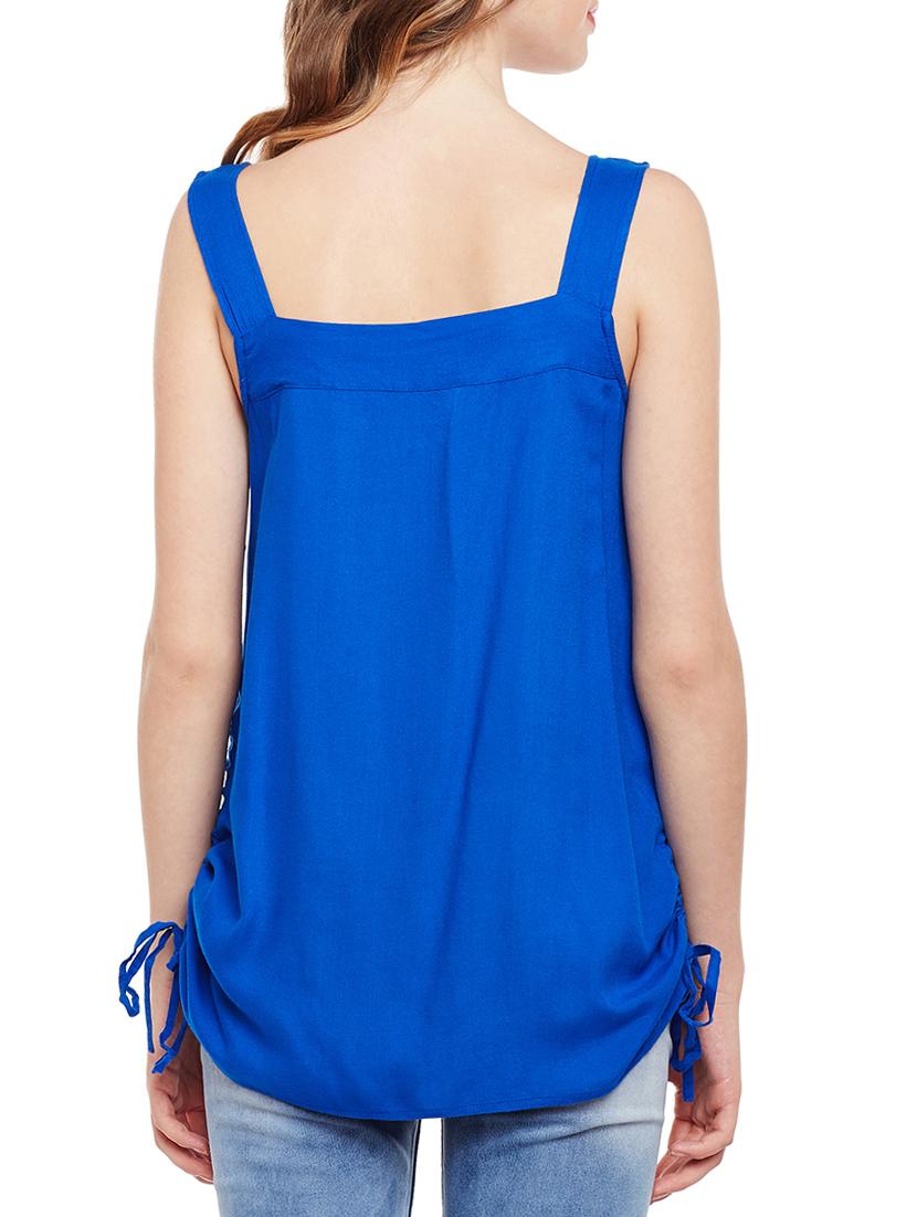 lace detail ruched seam top - 15042632 - Standard Image - 2