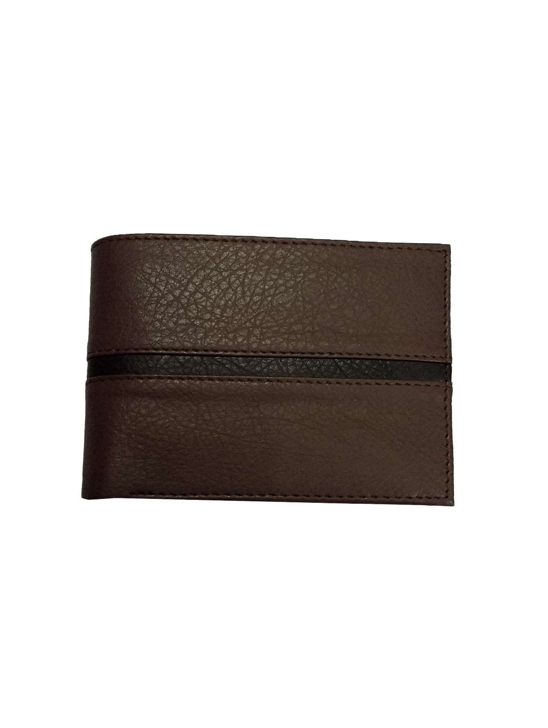 brown leatherette wallet