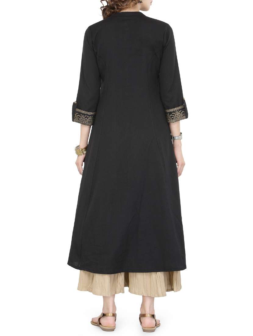 foil print kurta palazzo set - 15051604 -  Standard Image - 2