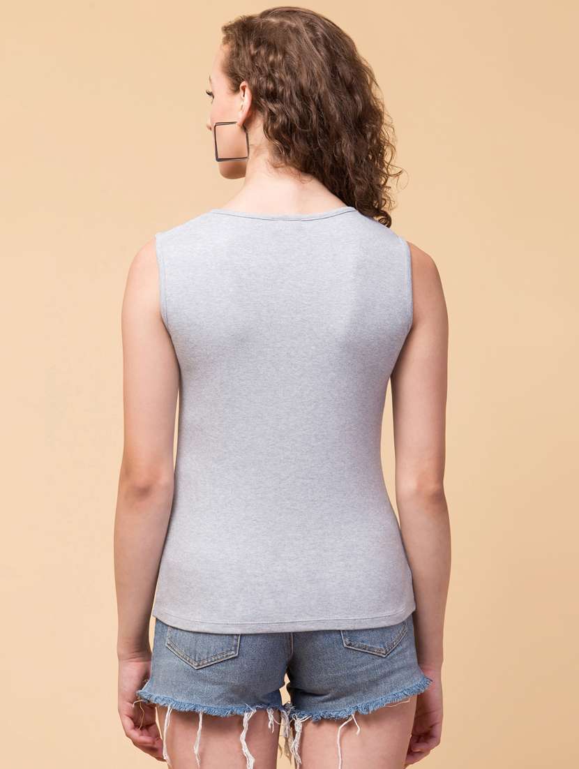 women's straight notch neck top - 15051945 -  Standard Image - 2