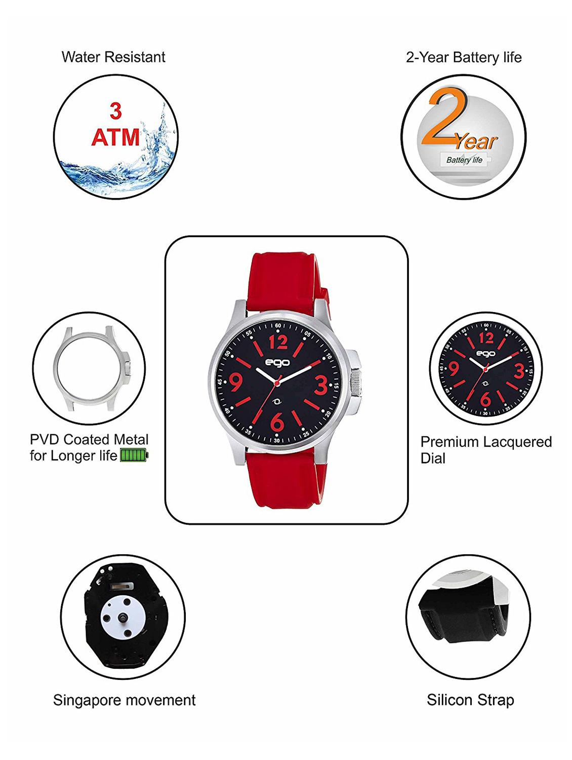 ego by maxima black dial analog watch - e-01034pagc - 15051956 - Standard Image - 2