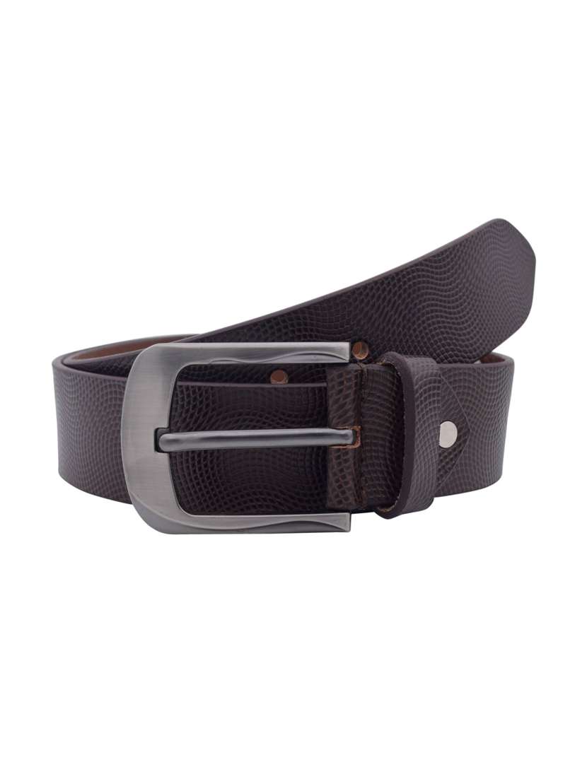 brown leather belt