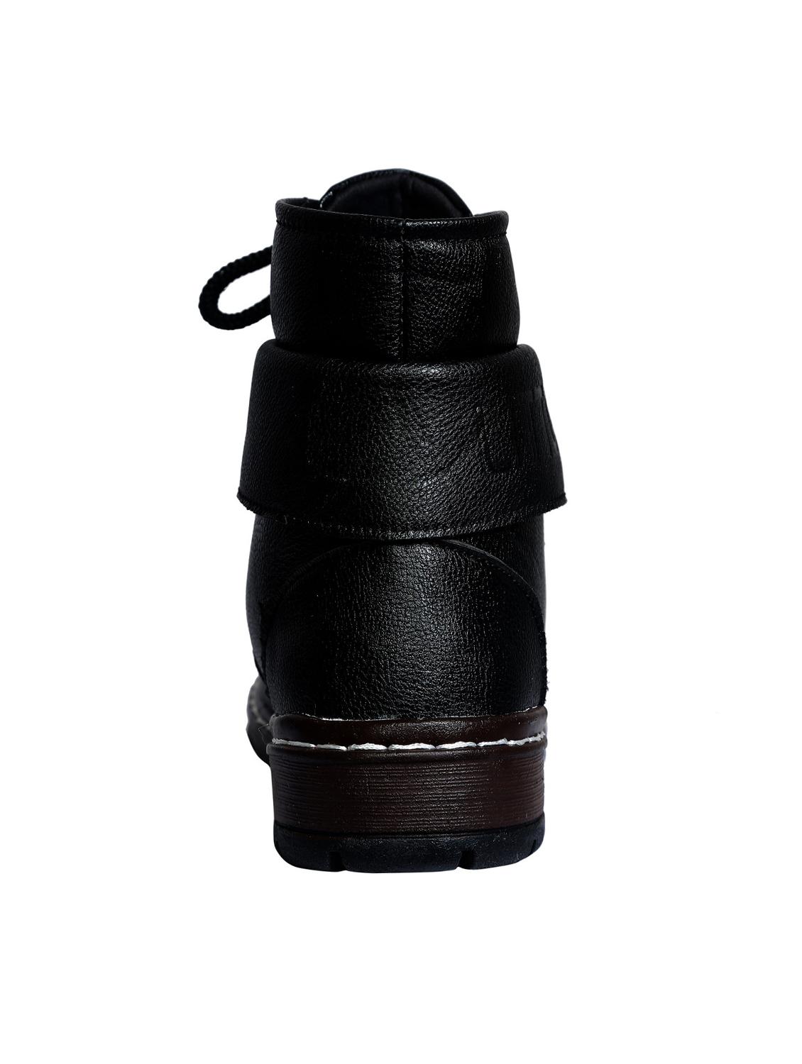 black leatherette high ankle boot - 15054457 - Standard Image - 2