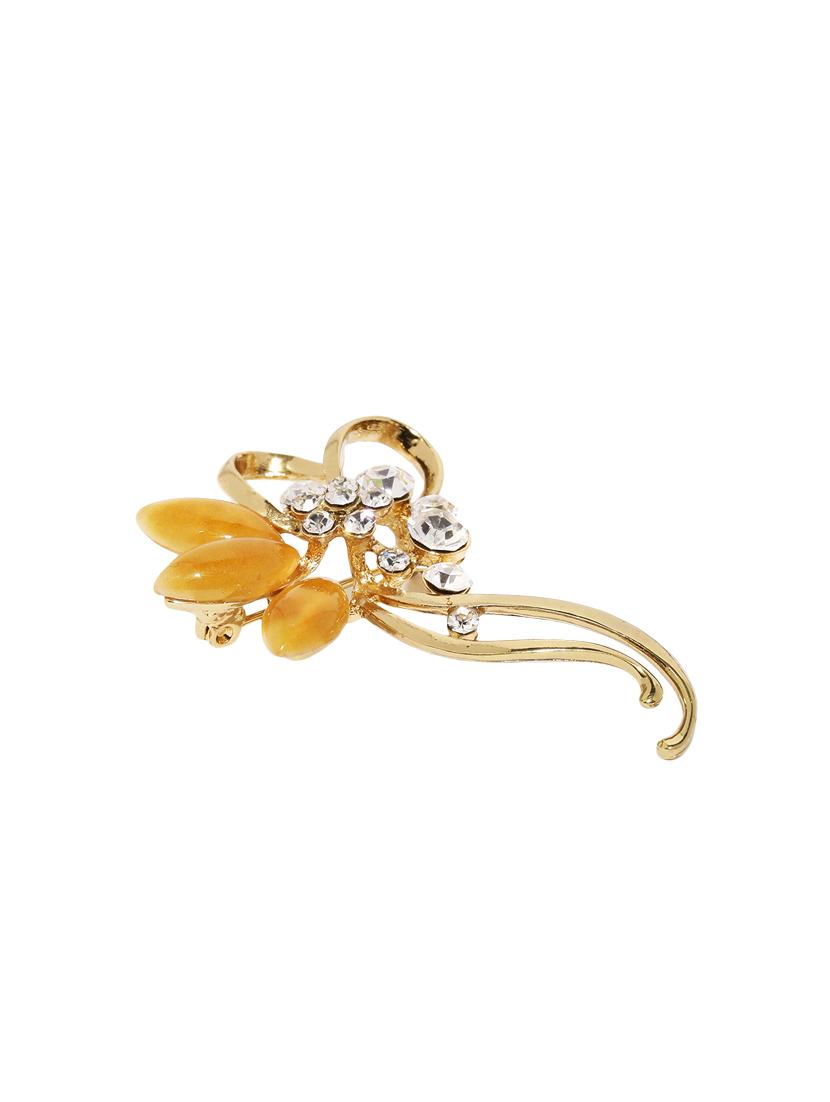 orange gold plated brooch