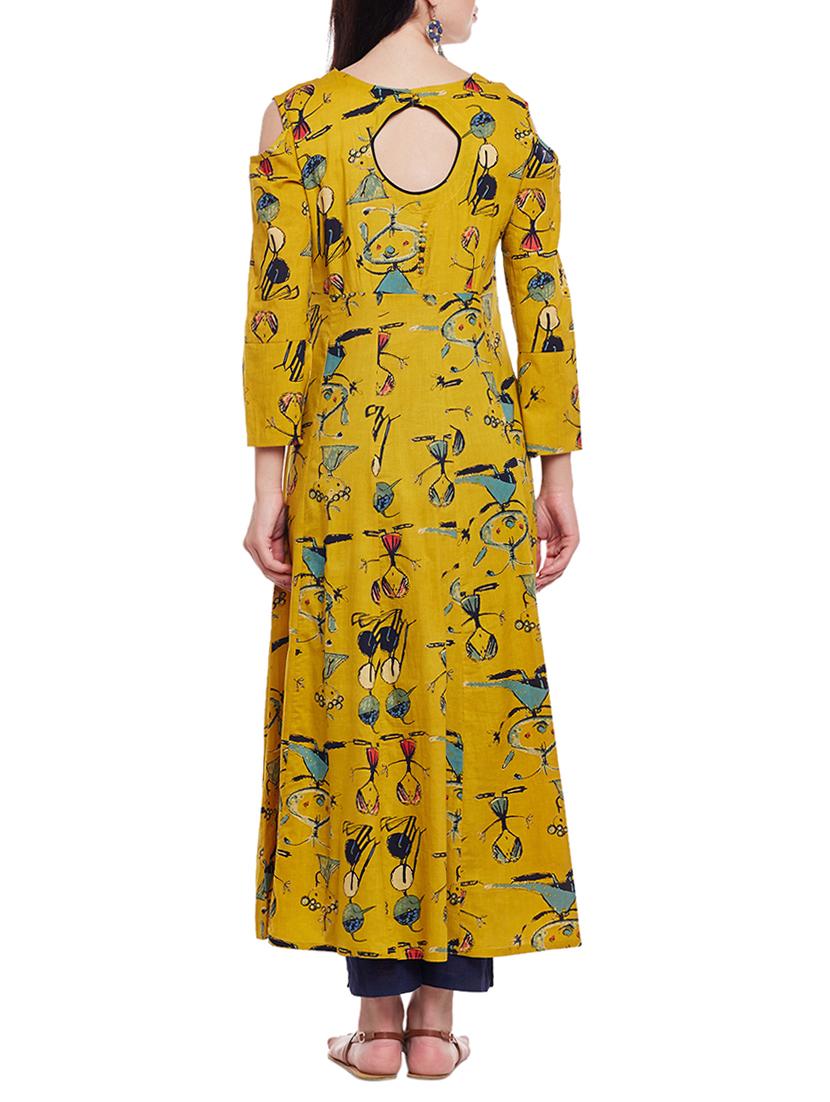 anarkali cold sleeves kurta - 15056047 - Standard Image - 2