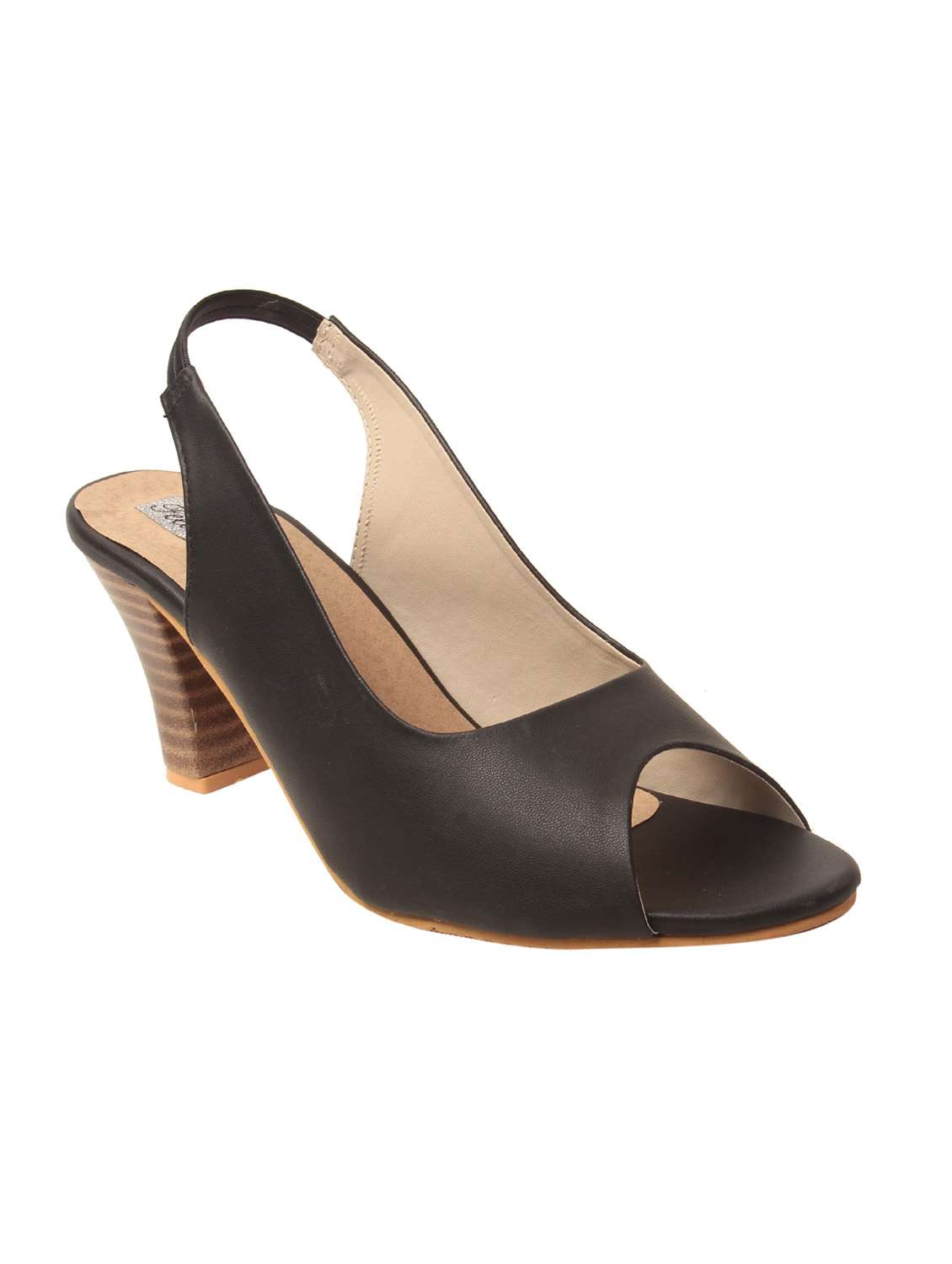 black back strap sandal