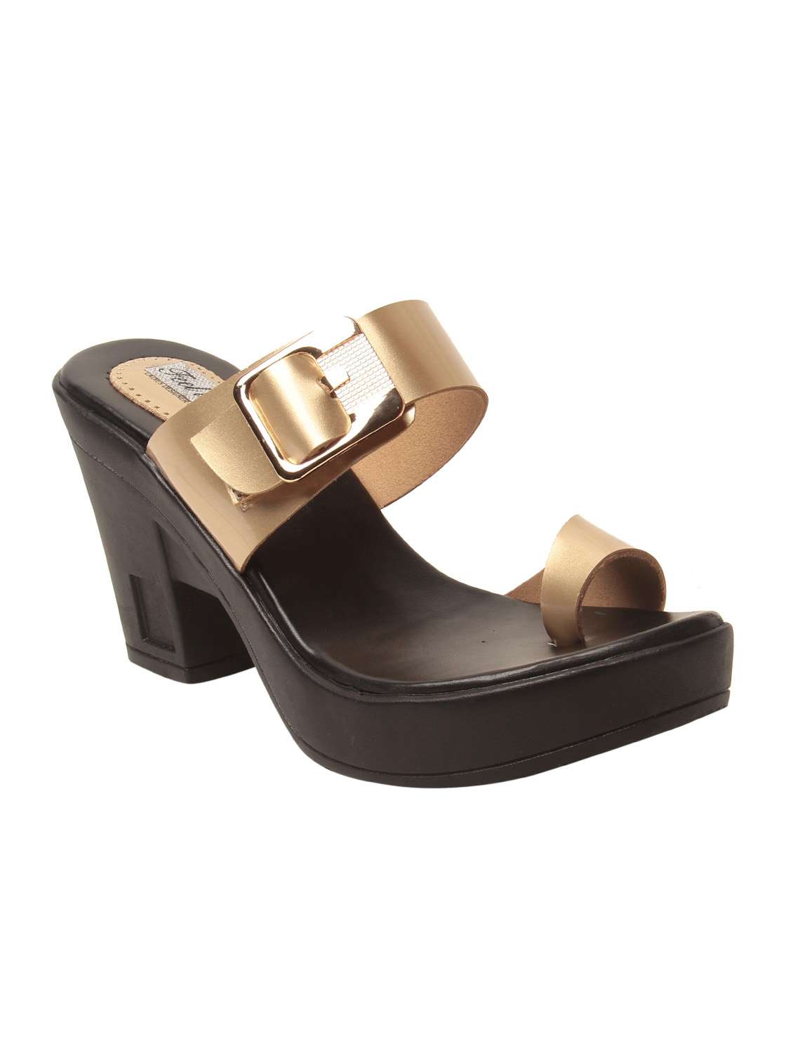 gold platforms  sandal