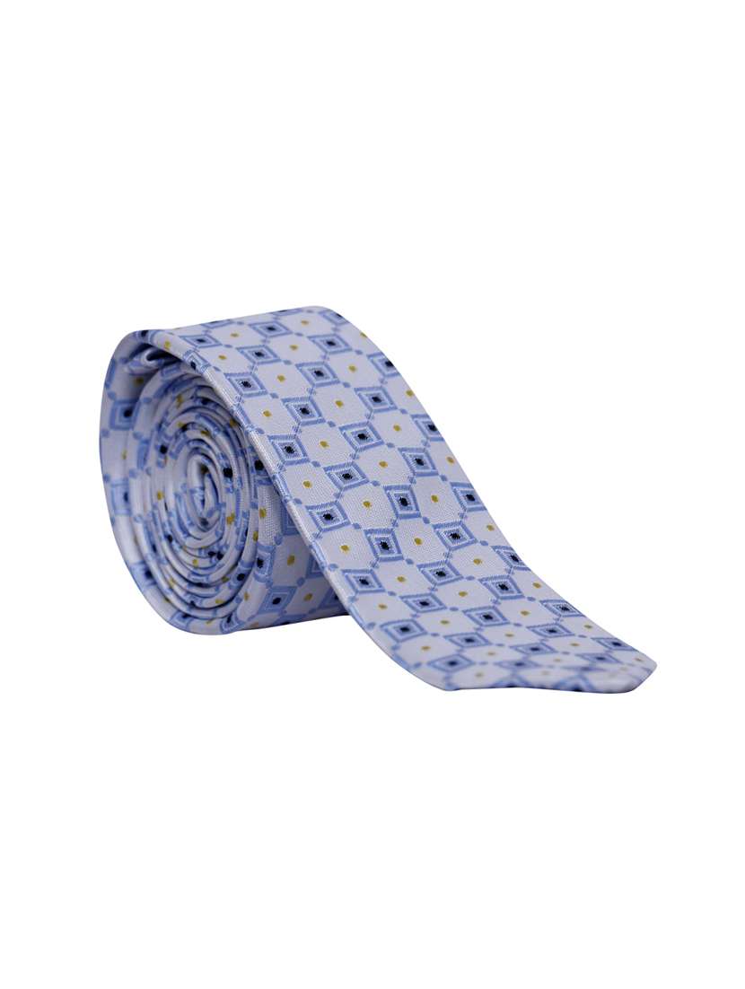 blue micro fibre tie