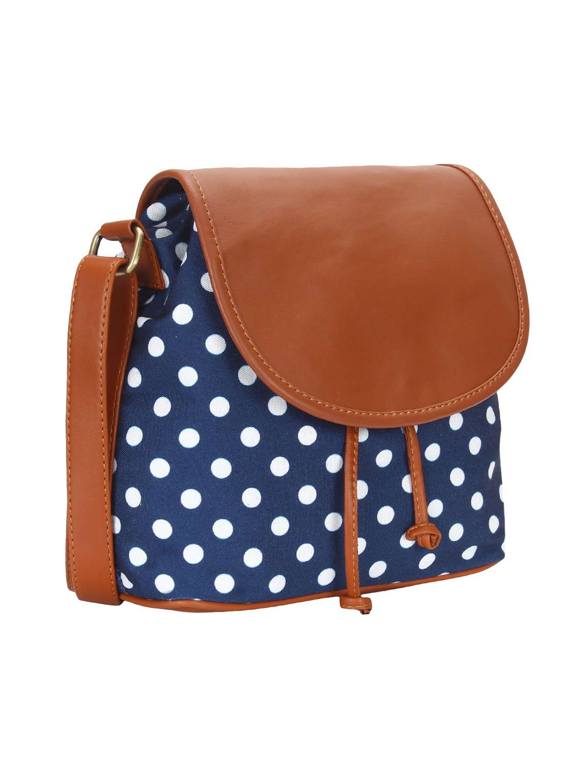 blue canvas sling bag