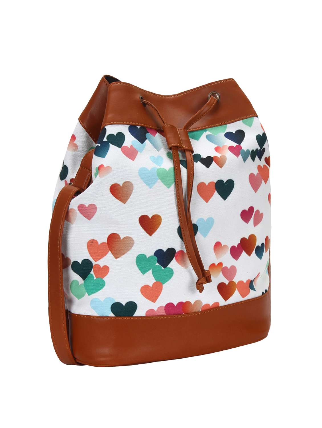 multi colored canvas sling bag