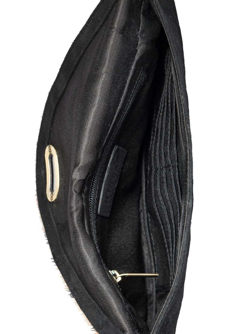 black leather regular clutch - 15059289 -  Standard Image - 2