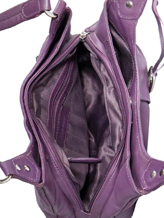 purple leather handbag - 15059314 - Standard Image - 2
