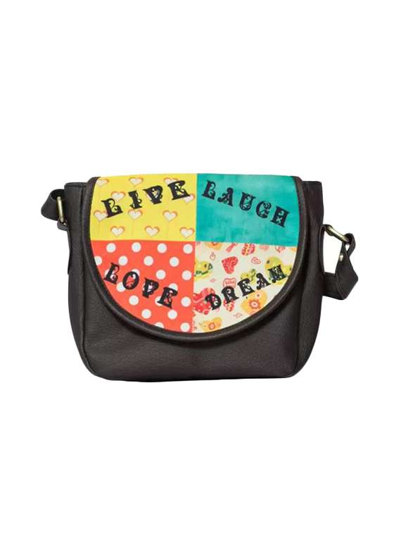 black leatherette (pu) sling bag - 15059605 - Zoom Image - 0