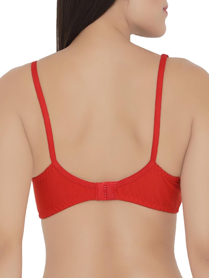 bow patch lace detail solid bra - 15061303 - Standard Image - 2