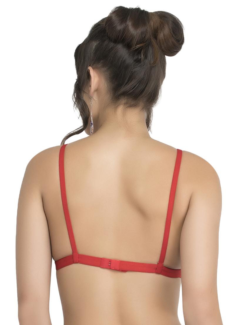 red hosery plunge bra - 15063437 - Standard Image - 2