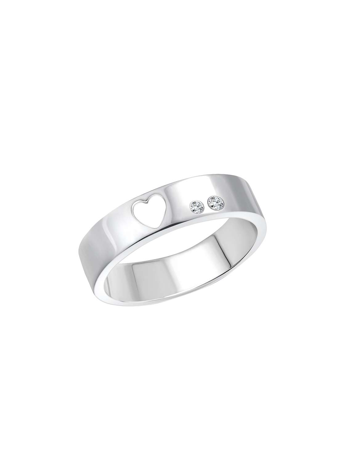 silver metal ring