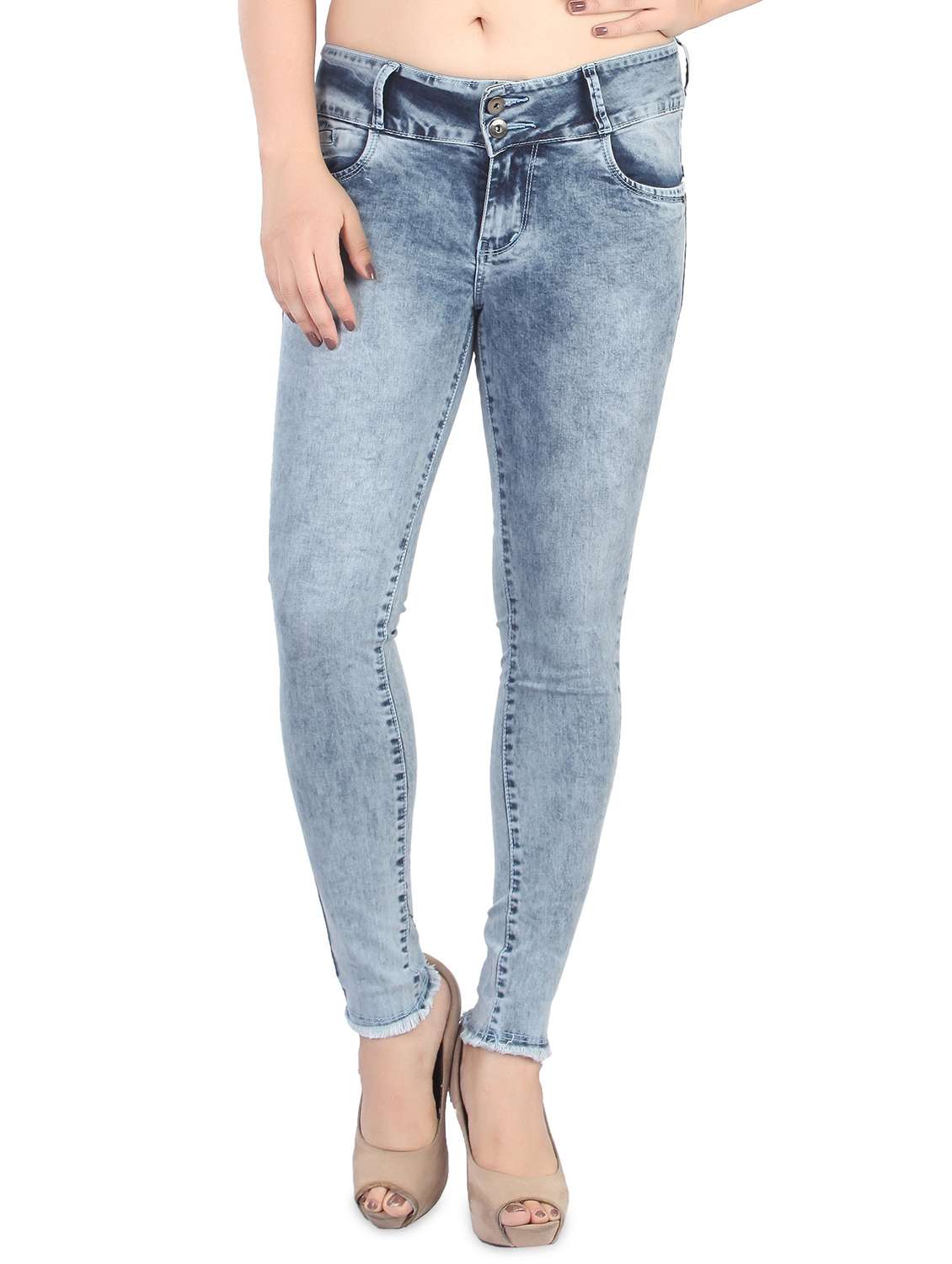 women light blue denim jean
