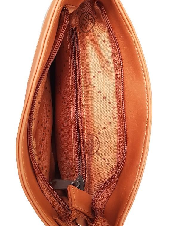 brown leatherette (pu) regular sling bag - 15067531 - Standard Image - 2