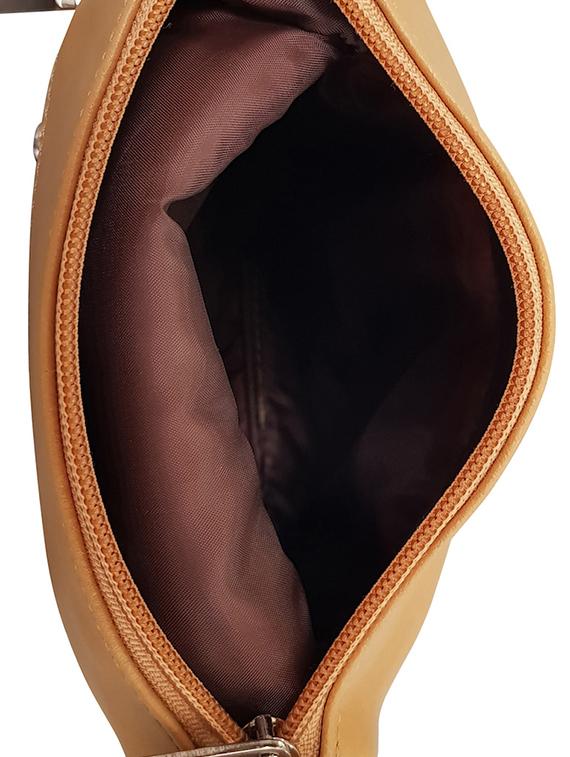 beige leatherette (pu) regular sling bag - 15067532 - Standard Image - 2