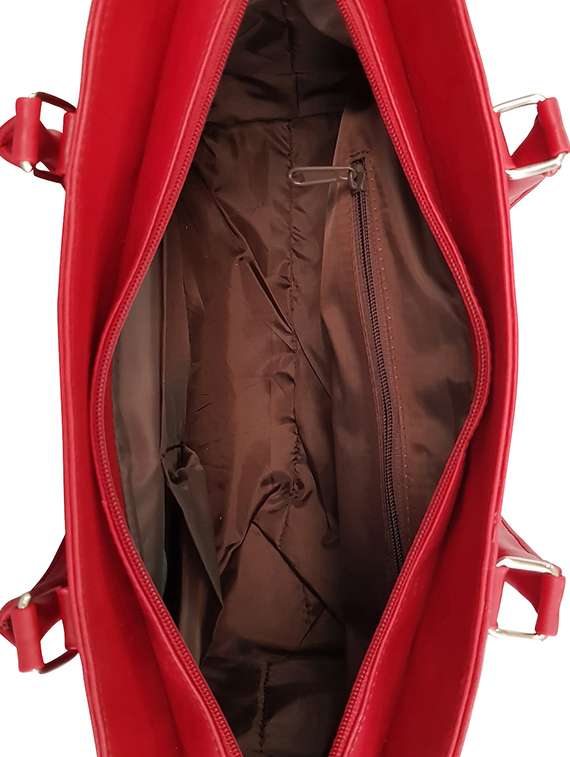 red leatherette (pu) handbag - 15067544 -  Standard Image - 2