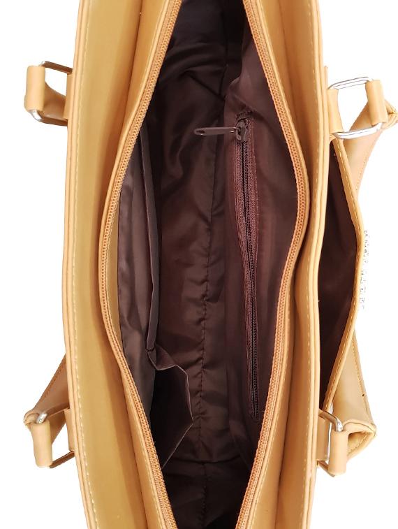 tan leatherette (pu) handbag - 15067545 - Standard Image - 2