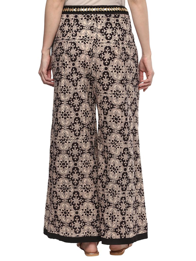 black cotton palazzos - 15069375 - Standard Image - 2