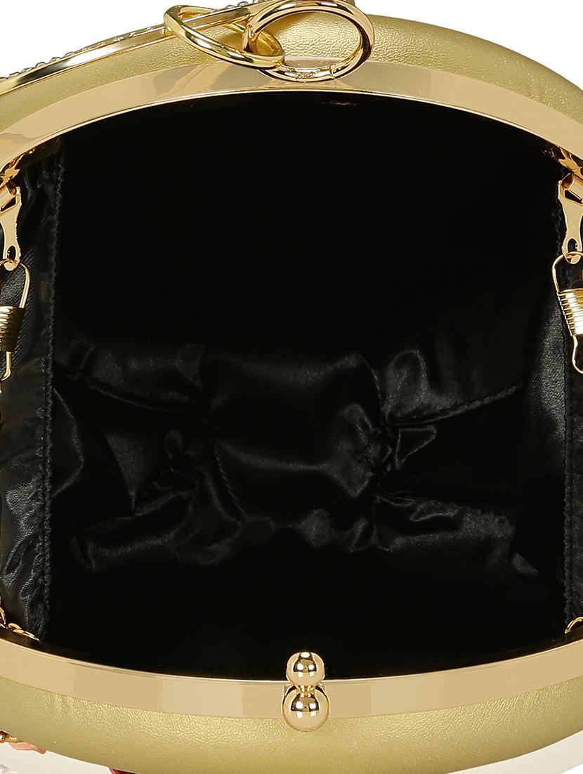 gold metal box clutch - 15069678 - Standard Image - 2