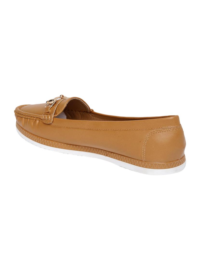 tan pu slip on loafers - 15071931 - Standard Image - 2